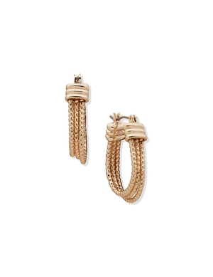 Earring Anne Klein Texture Clip Hoop Pierced   | KTO-2608845